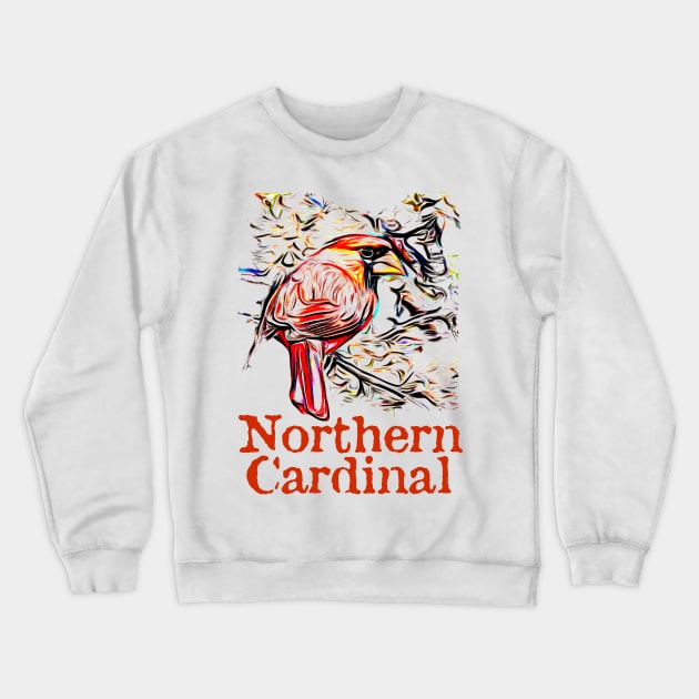 Northern Cardinal Crewneck Sweatshirt by Ripples of Time